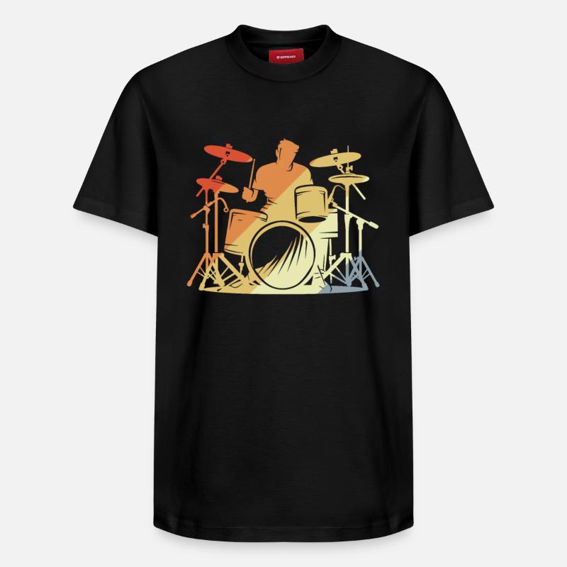 Batteur Style Rétro - T-shirt unisexe décontracté en coton Supima – de SPREAD - noir