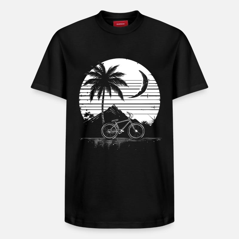 Dessin VTT - T-shirt unisexe décontracté en coton Supima – de SPREAD - noir