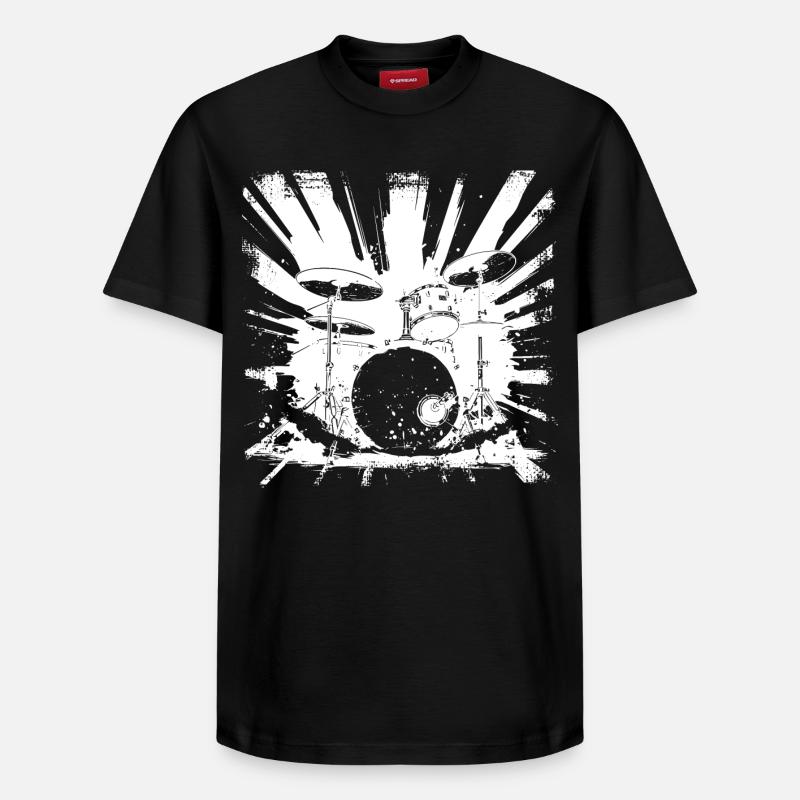 Graphiques de batterie - T-shirt unisexe décontracté en coton Supima – de SPREAD - noir