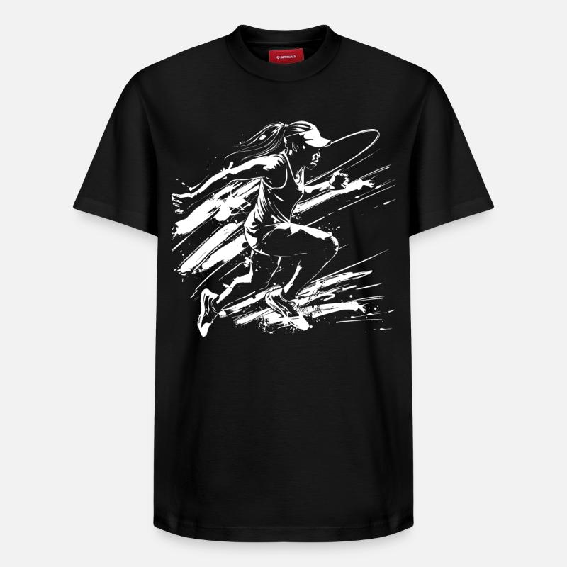 Runner Street Art - T-shirt unisexe décontracté en coton Supima – de SPREAD - noir