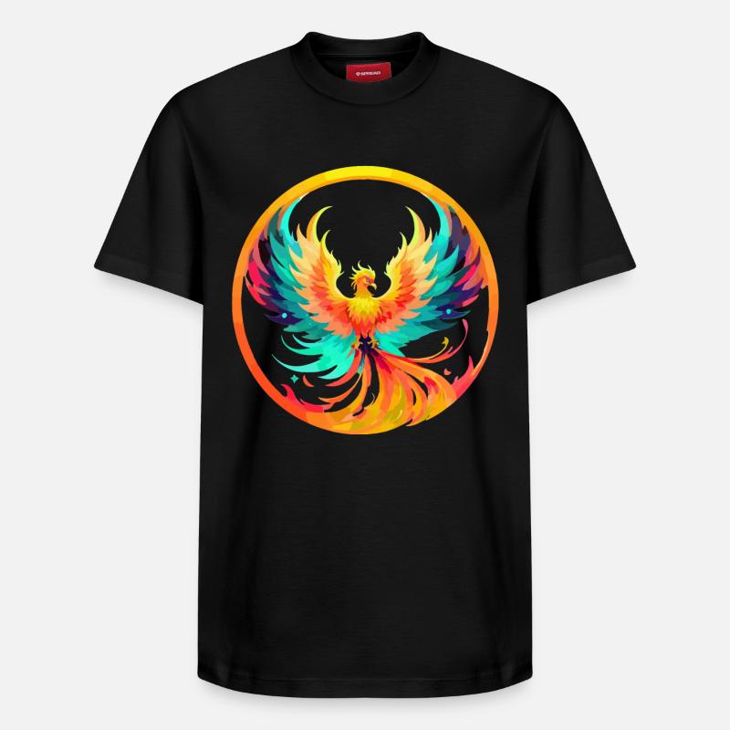 Phoenix Phönix - Relaxed Unisex Supima Cotton T-Shirt – von SPREAD - Schwarz