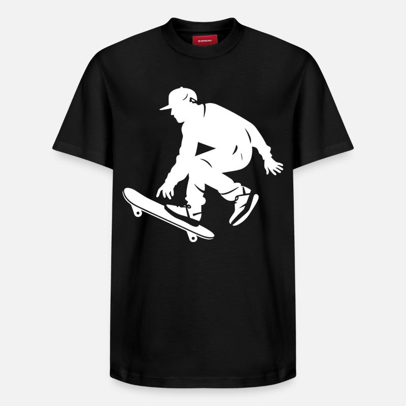 Skateboarding Junge - Relaxed Unisex Supima Cotton T-Shirt – von SPREAD - Schwarz