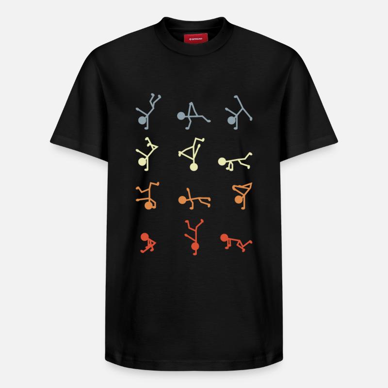Breakdancer Strichfiguren - Relaxed Unisex Supima Cotton T-Shirt – von SPREAD - Schwarz
