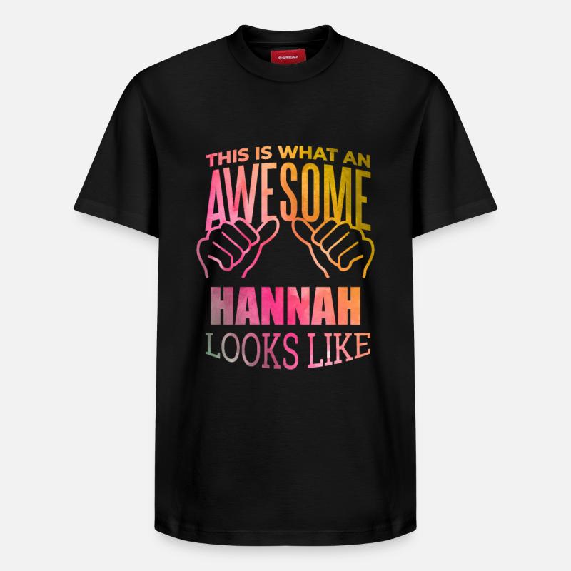 Hannah - T-shirt unisexe décontracté en coton Supima – de SPREAD - noir