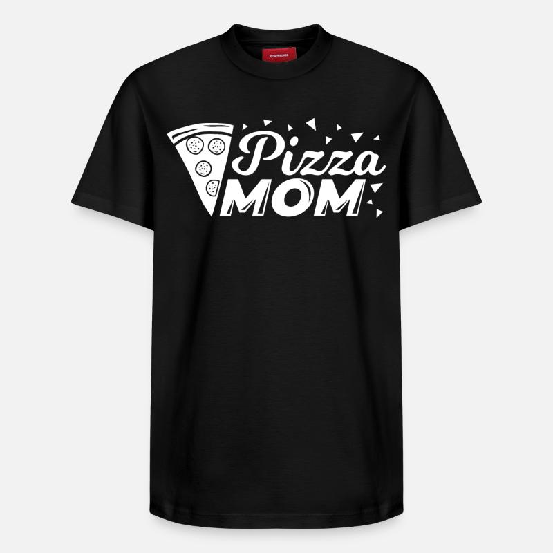 Pizza Mama - Relaxed Unisex Supima Cotton T-Shirt – von SPREAD - Schwarz