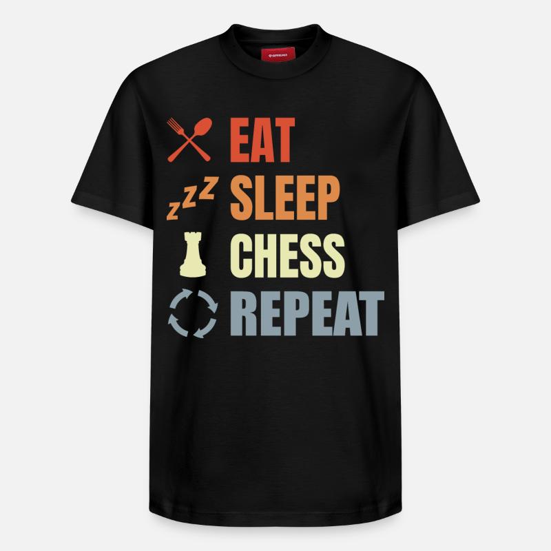 Motivation du joueur d’échecs - T-shirt unisexe décontracté en coton Supima – de SPREAD - noir