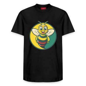 abeille mignon kawaii dessin animé clipart animal de compagnie - T-shirt unisexe décontracté en coton Supima – de SPREAD - noir - Devant - AI Model Female 172 light (172cm) & AI Model Male 178 light (178cm)