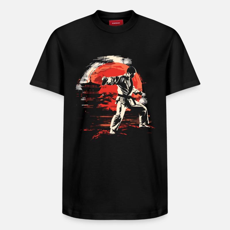 Karateka Graphics - Relaxed Unisex Supima Cotton T-Shirt – by SPREAD - black