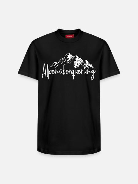 Alpenüberquerung - Relaxed Unisex Supima Cotton T-Shirt – von SPREAD - Schwarz