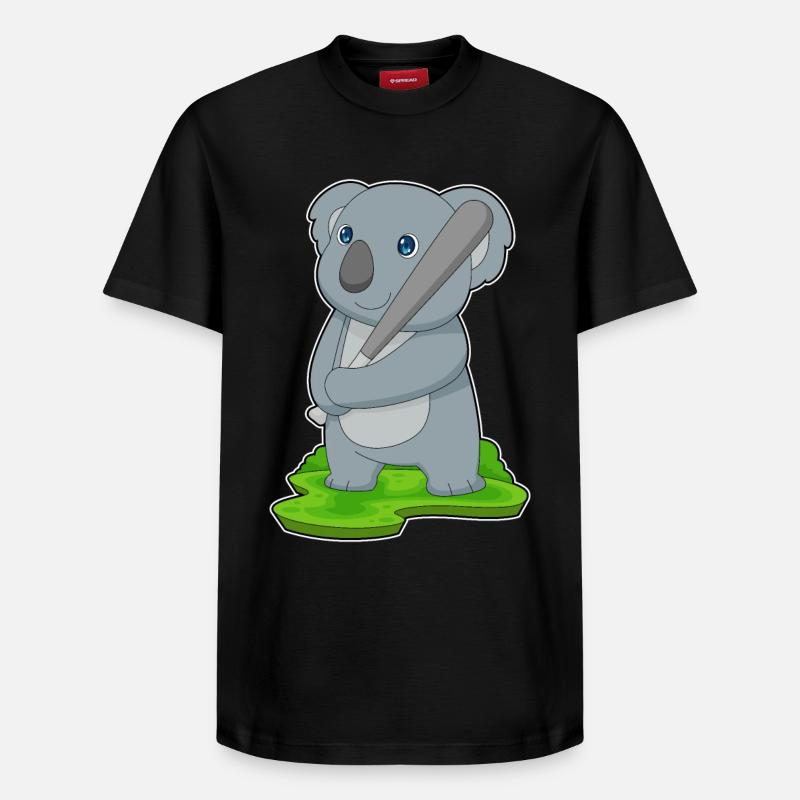 Koala Baseball Batte de Baseball - T-shirt unisexe décontracté en coton Supima – de SPREAD - noir