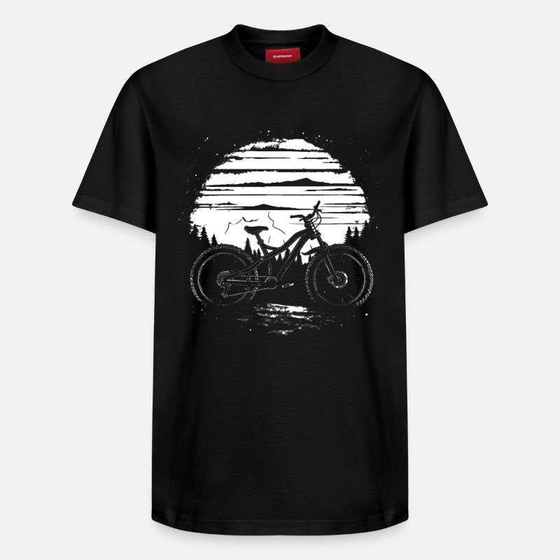 Mountainbiker - Relaxed Unisex Supima Cotton T-Shirt – von SPREAD - Schwarz