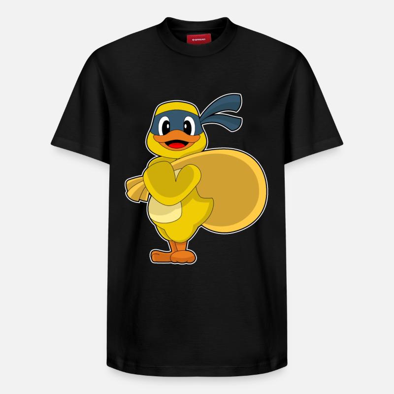 Sac de bandit canard - T-shirt unisexe décontracté en coton Supima – de SPREAD - noir
