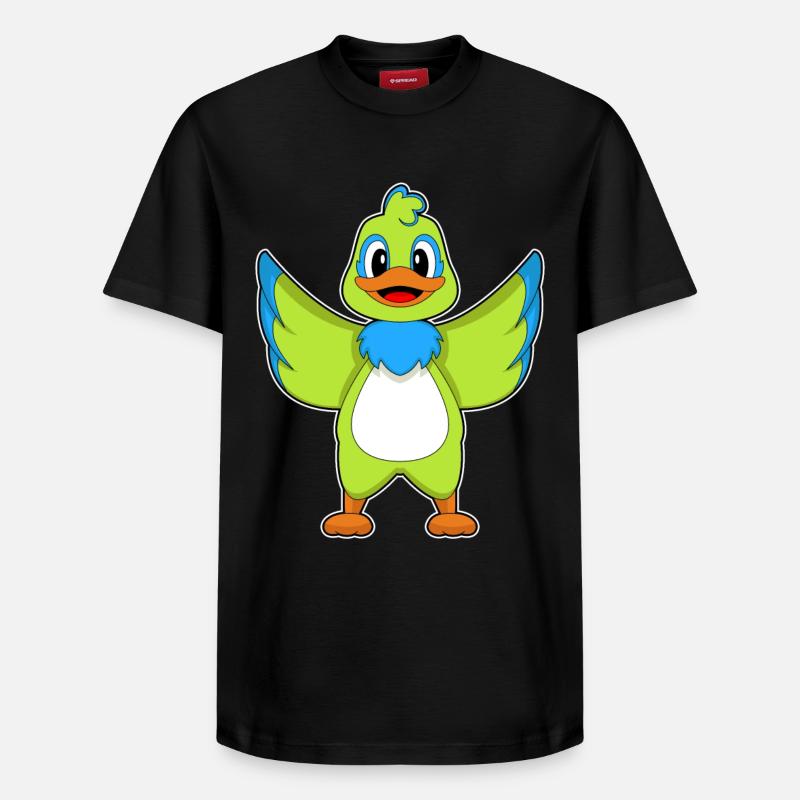 Perroquet canard - T-shirt unisexe décontracté en coton Supima – de SPREAD - noir
