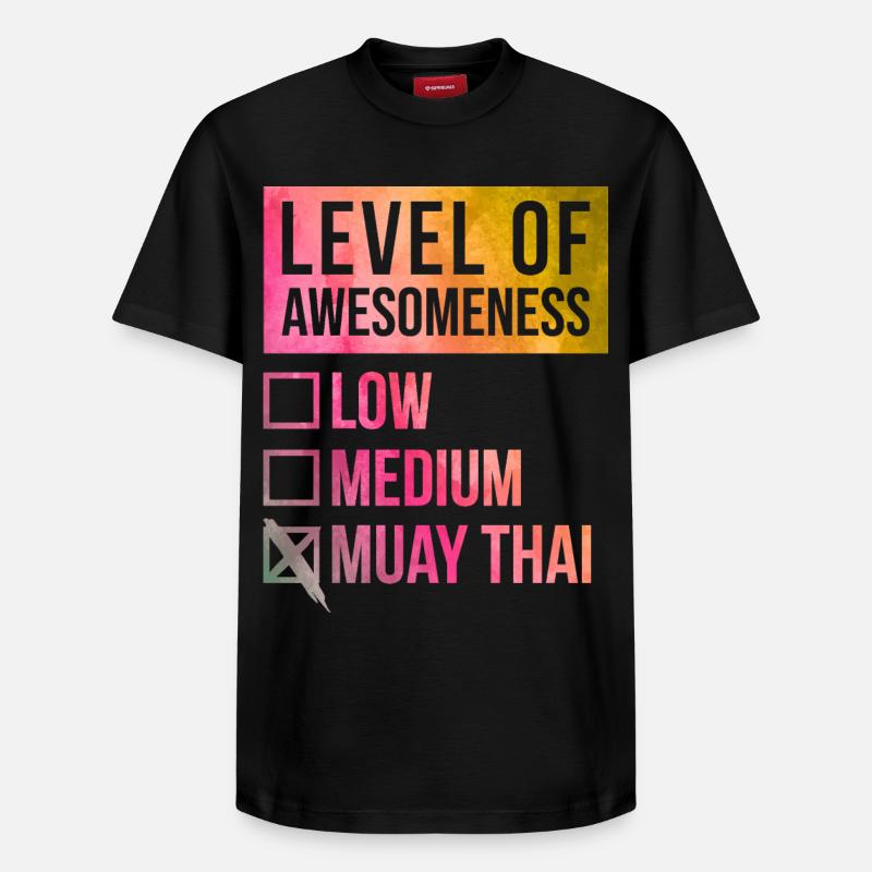Muay Thai - Relaxed Unisex Supima Cotton T-Shirt – von SPREAD - Schwarz