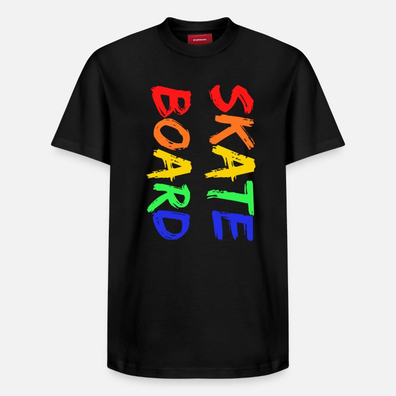 Skate - Relaxed Unisex Supima Cotton T-Shirt – von SPREAD - Schwarz