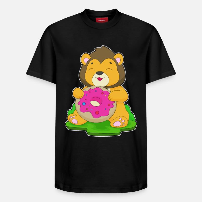 Beignet Lion - T-shirt unisexe décontracté en coton Supima – de SPREAD - noir