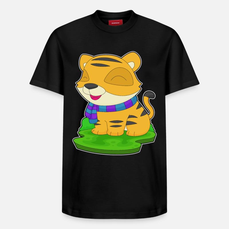 Écharpe Tigre - T-shirt unisexe décontracté en coton Supima – de SPREAD - noir