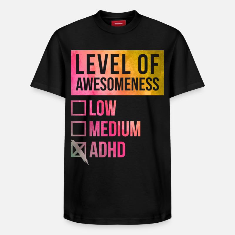 ADHD - Relaxed Unisex Supima Cotton T-Shirt – by SPREAD - black