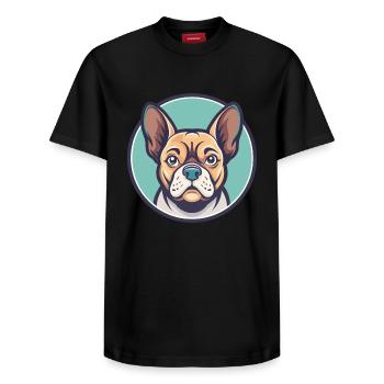 Braque Auvergne Dog Breed Cartoon Kawaii Clipart - Relaxed Unisex Supima Cotton T-Shirt – by SPREAD - black - Front - AI Model Female 172 light (172cm) & AI Model Male 178 light (178cm)
