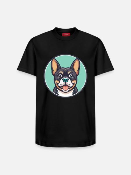 Cao De Castro Laboreiro Race Chien Dessin Animé Kawaii - T-shirt unisexe décontracté en coton Supima – de SPREAD - noir