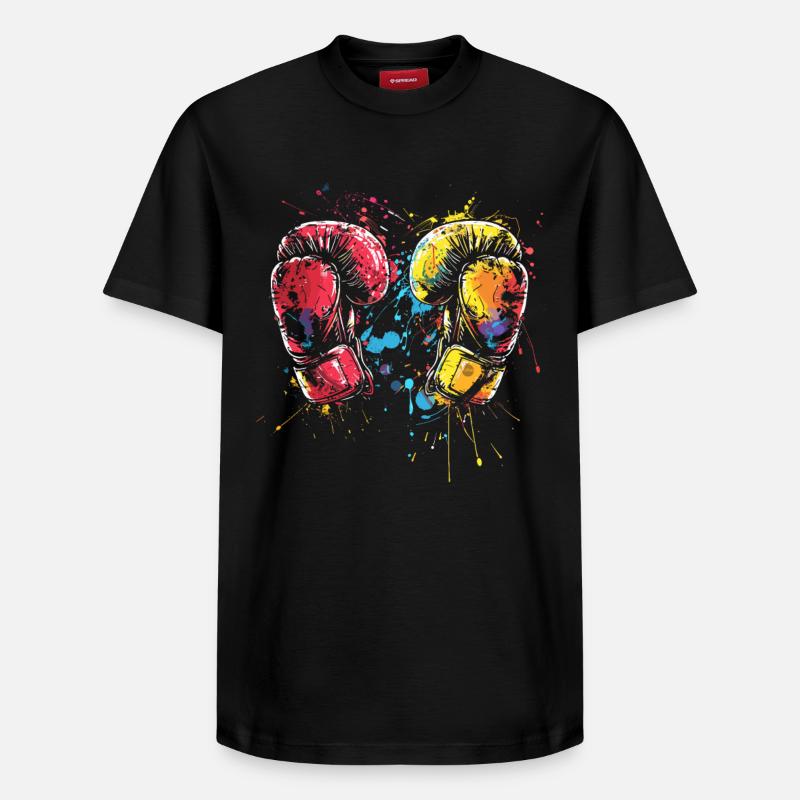 Kickboxhandschuhe - Relaxed Unisex Supima Cotton T-Shirt – von SPREAD - Schwarz
