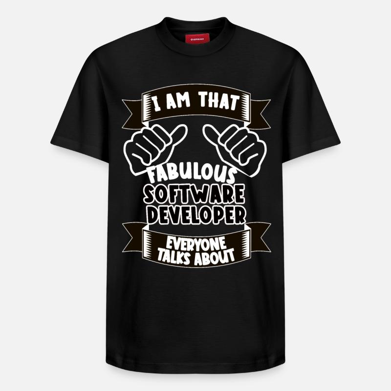 Software Developer Funny Saying Gift - Relaxed Unisex Supima Cotton T-Shirt – by SPREAD - black