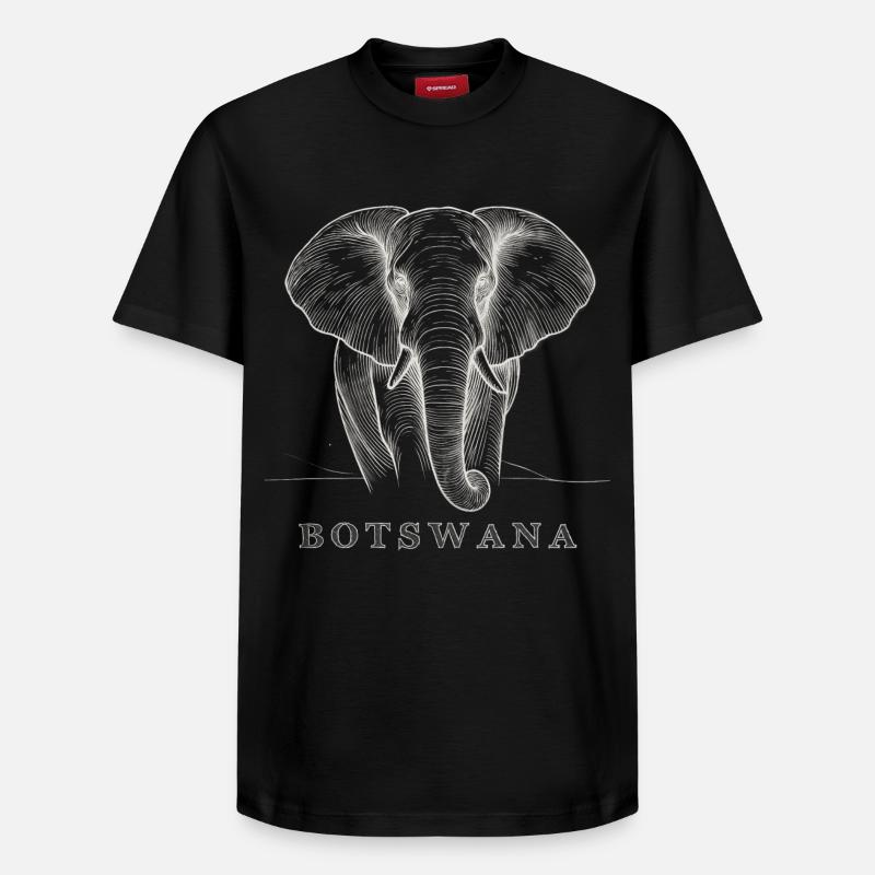 Botswana-Macht - Relaxed Unisex Supima Cotton T-Shirt – von SPREAD - Schwarz