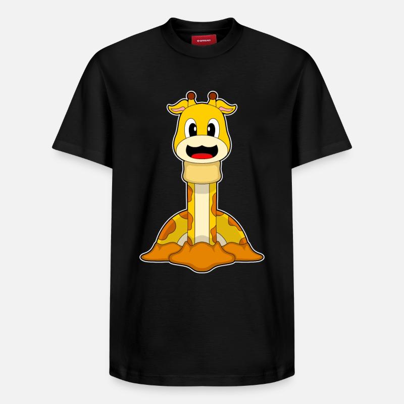 Ver girafe - T-shirt unisexe décontracté en coton Supima – de SPREAD - noir
