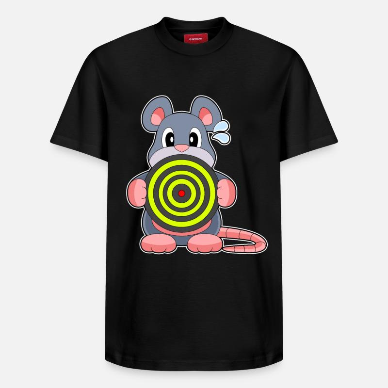 Cible de fléchettes de souris - T-shirt unisexe décontracté en coton Supima – de SPREAD - noir