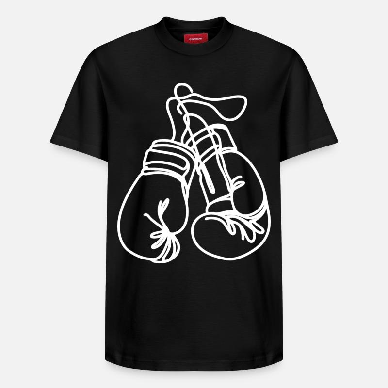 Boxhandschuhe Zeichnung - Relaxed Unisex Supima Cotton T-Shirt – von SPREAD - Schwarz