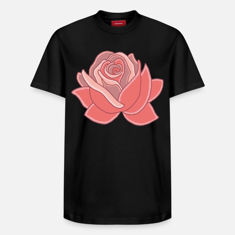 Coeur de la rose - T-shirt unisexe décontracté en coton Supima – de SPREAD - noir
