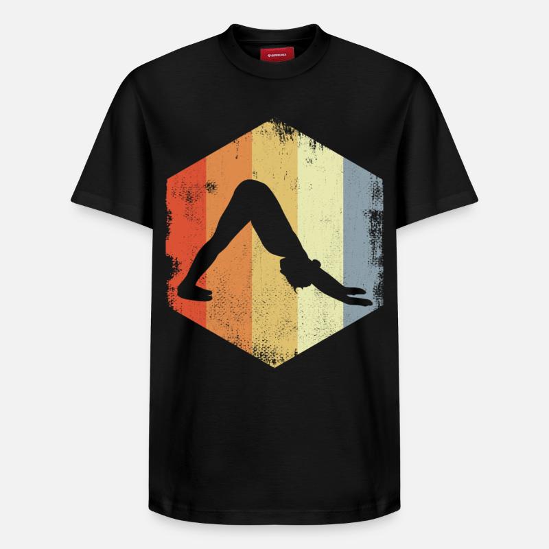 Dessin de Yogini - T-shirt unisexe décontracté en coton Supima – de SPREAD - noir