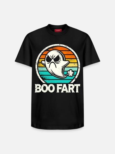 Funny Ghost Farts – Halloween Fun - Relaxed Unisex Supima Cotton T-Shirt – by SPREAD - black