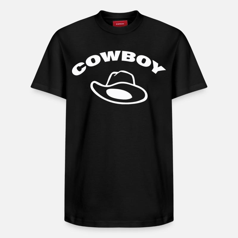COW-BOY - T-shirt unisexe décontracté en coton Supima – de SPREAD - noir