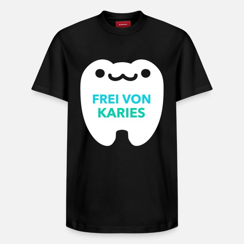 SANS CARIE DENTAIRE - T-shirt unisexe décontracté en coton Supima – de SPREAD - noir
