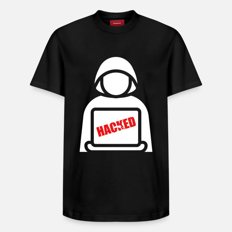 Hacker im Schatten - Relaxed Unisex Supima Cotton T-Shirt – von SPREAD - Schwarz