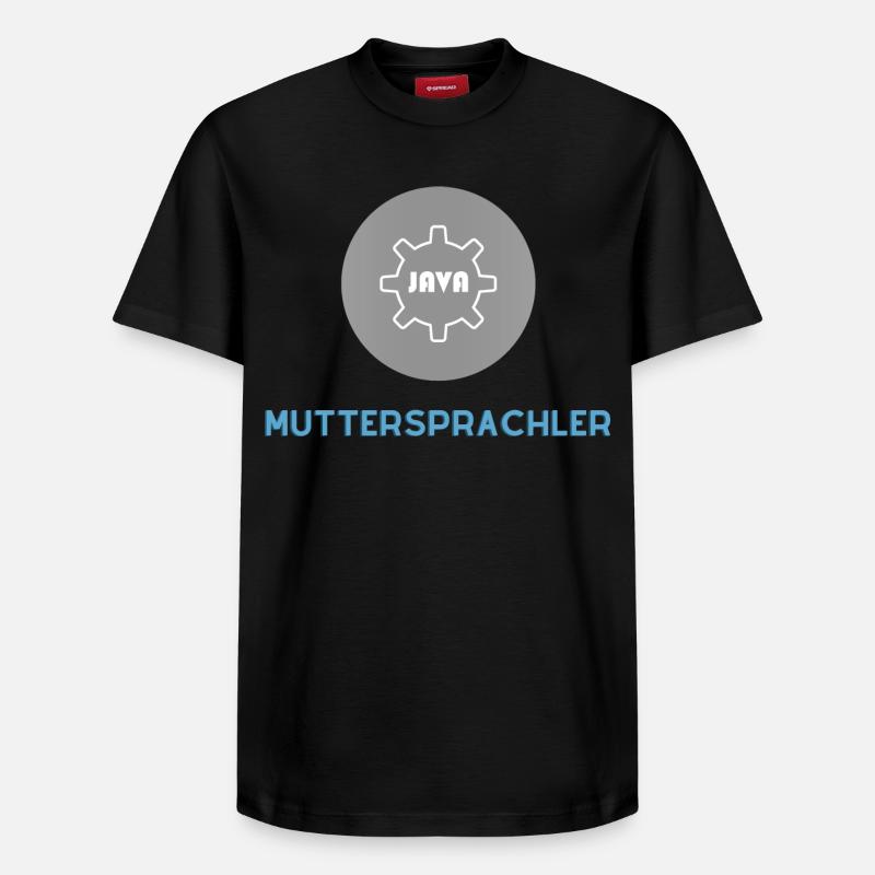 Locuteur natif : JavaScript Edition - T-shirt unisexe décontracté en coton Supima – de SPREAD - noir