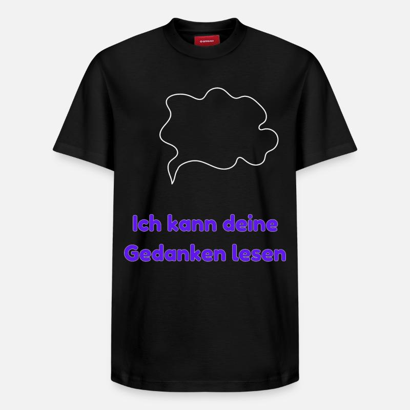 Je peux lire dans tes pensées - T-shirt unisexe décontracté en coton Supima – de SPREAD - noir