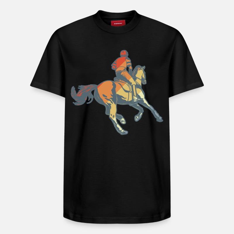 Équitation - T-shirt unisexe décontracté en coton Supima – de SPREAD - noir