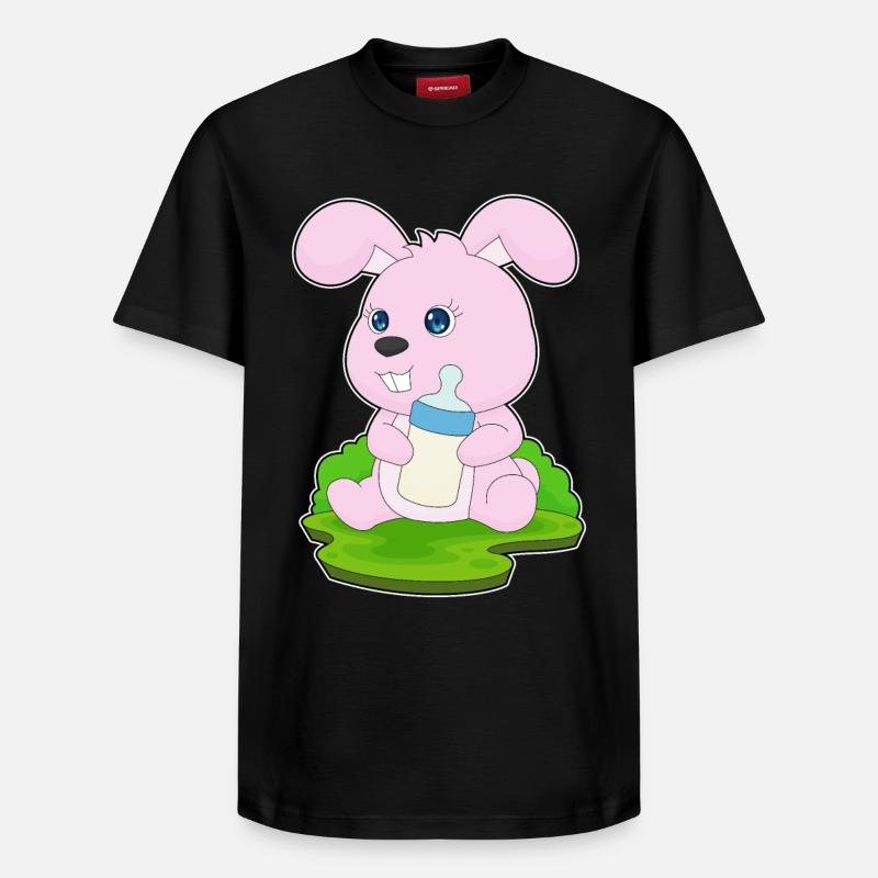 Bunny Lait de biberon - T-shirt unisexe décontracté en coton Supima – de SPREAD - noir