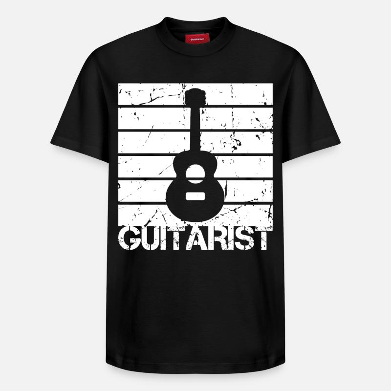 Guitariste - T-shirt unisexe décontracté en coton Supima – de SPREAD - noir