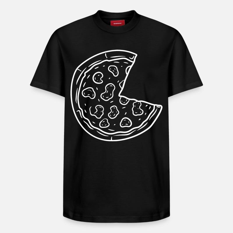 Croquis de pizza - T-shirt unisexe décontracté en coton Supima – de SPREAD - noir