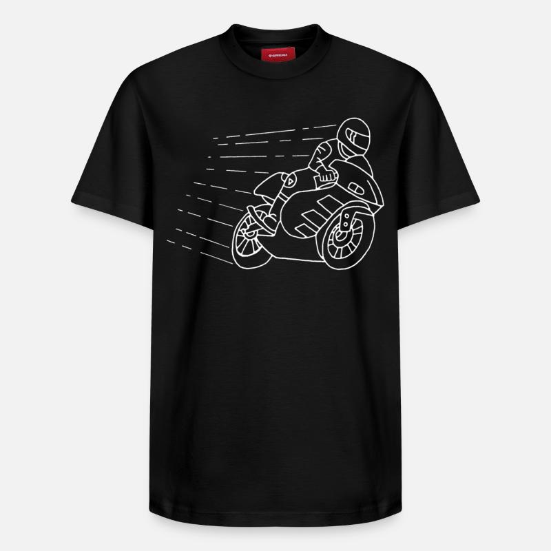 Le spectre du motard - T-shirt unisexe décontracté en coton Supima – de SPREAD - noir