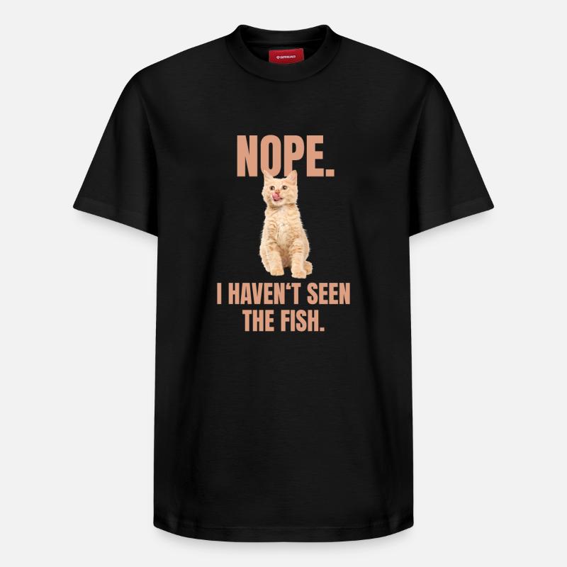 Mème de chat coquin - T-shirt unisexe décontracté en coton Supima – de SPREAD - noir