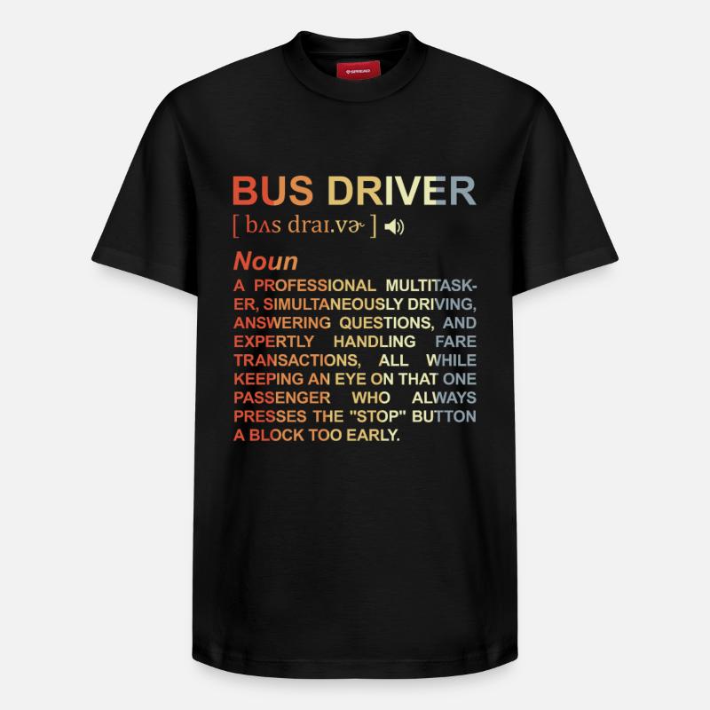 Busfahrer Bedeutung - Relaxed Unisex Supima Cotton T-Shirt – von SPREAD - Schwarz