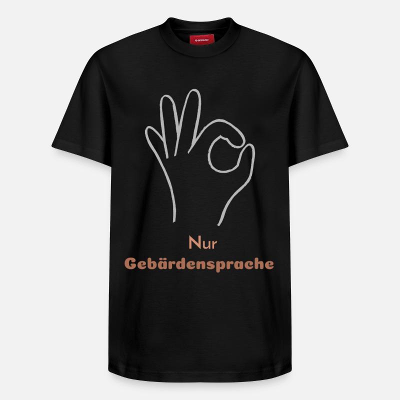 Nur Gebärdensprache - Relaxed Unisex Supima Cotton T-Shirt – von SPREAD - Schwarz