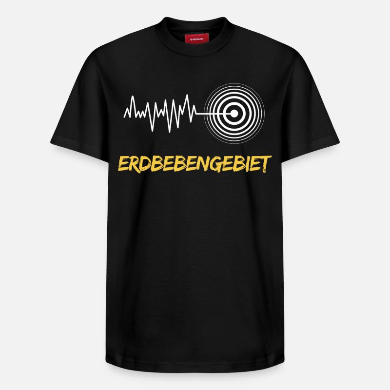 Erdbebengebiet Bewusstsein - Relaxed Unisex Supima Cotton T-Shirt – von SPREAD - Schwarz
