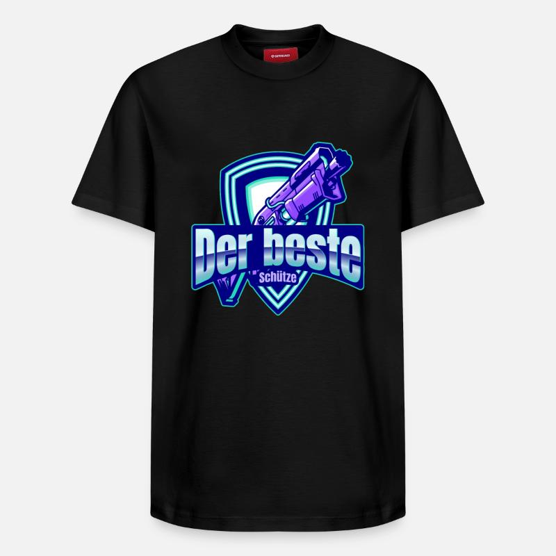 Der beste Schütze - Relaxed Unisex Supima Cotton T-Shirt – von SPREAD - Schwarz
