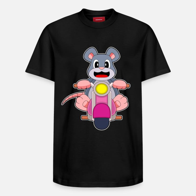 Moto souris - T-shirt unisexe décontracté en coton Supima – de SPREAD - noir