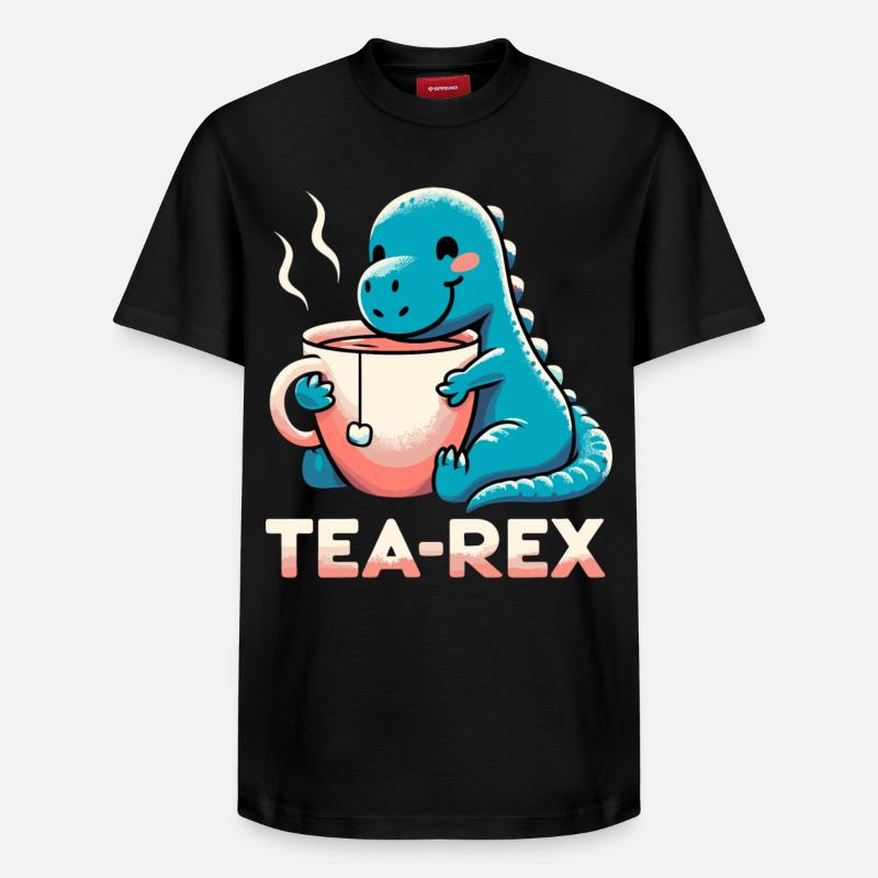 Tee Rex Tee-Rex Teetrinker Geschenk - Relaxed Unisex Supima Cotton T-Shirt – von SPREAD - Schwarz